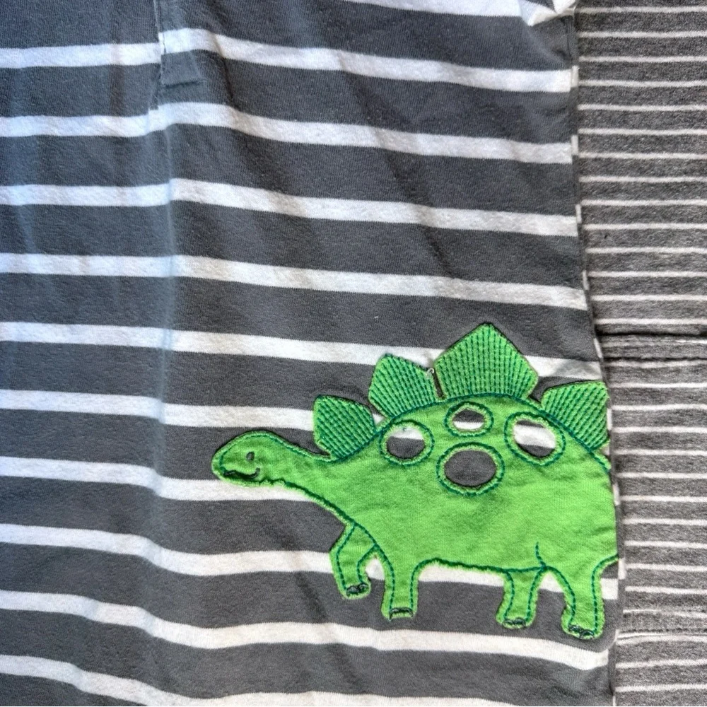 Summer Outfit Lot Short Sleeve Outfits Hooded Gray Soft Cotton Dinosaur